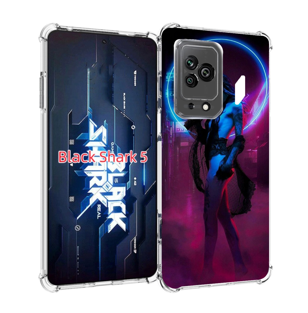 

Чехол MyPads красивая девушка в дыму неон женский для Xiaomi Black Shark 5, Прозрачный, Tocco