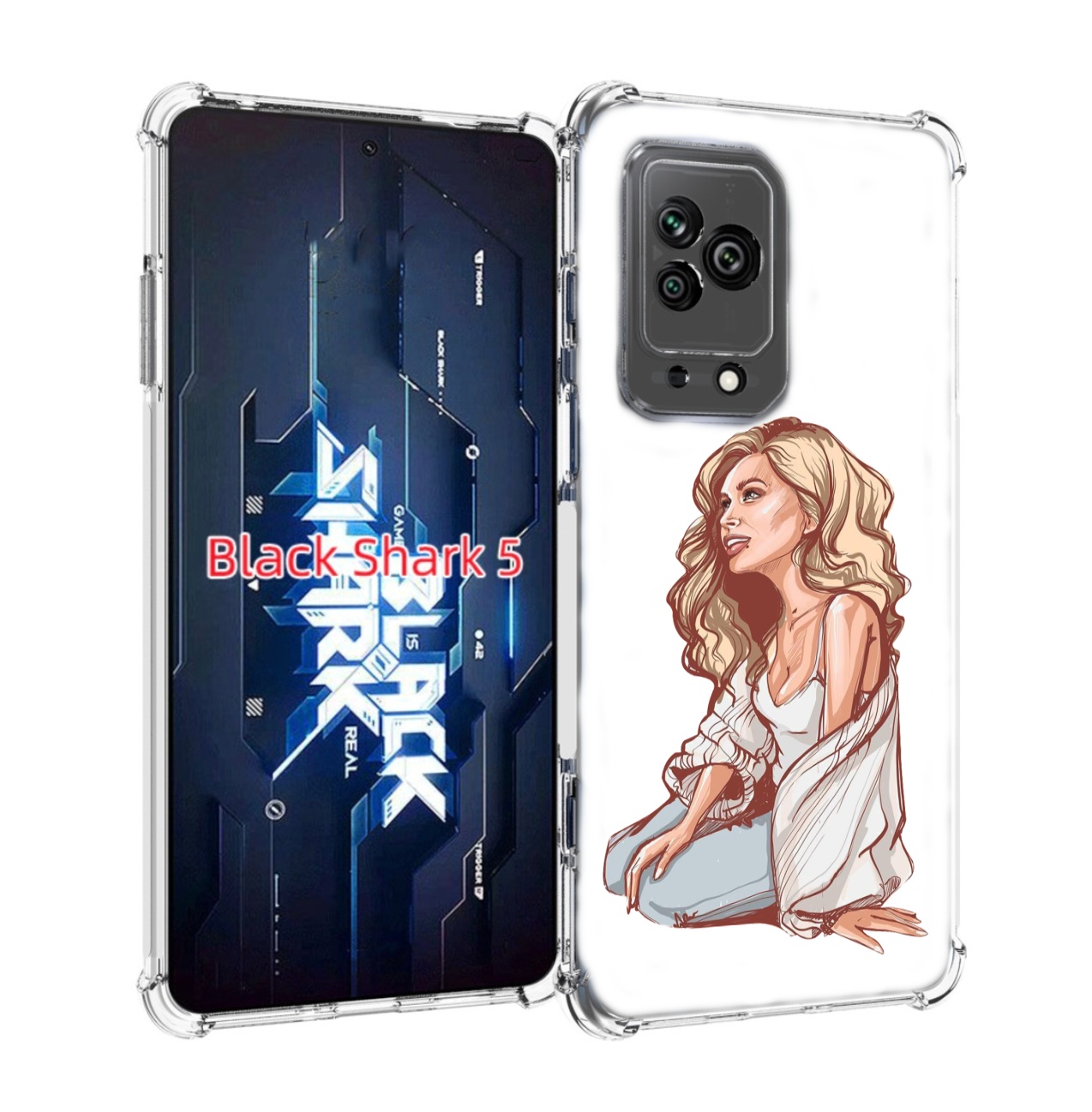 

Чехол MyPads красивая-девушка-в-белом женский для Xiaomi Black Shark 5, Прозрачный, Tocco