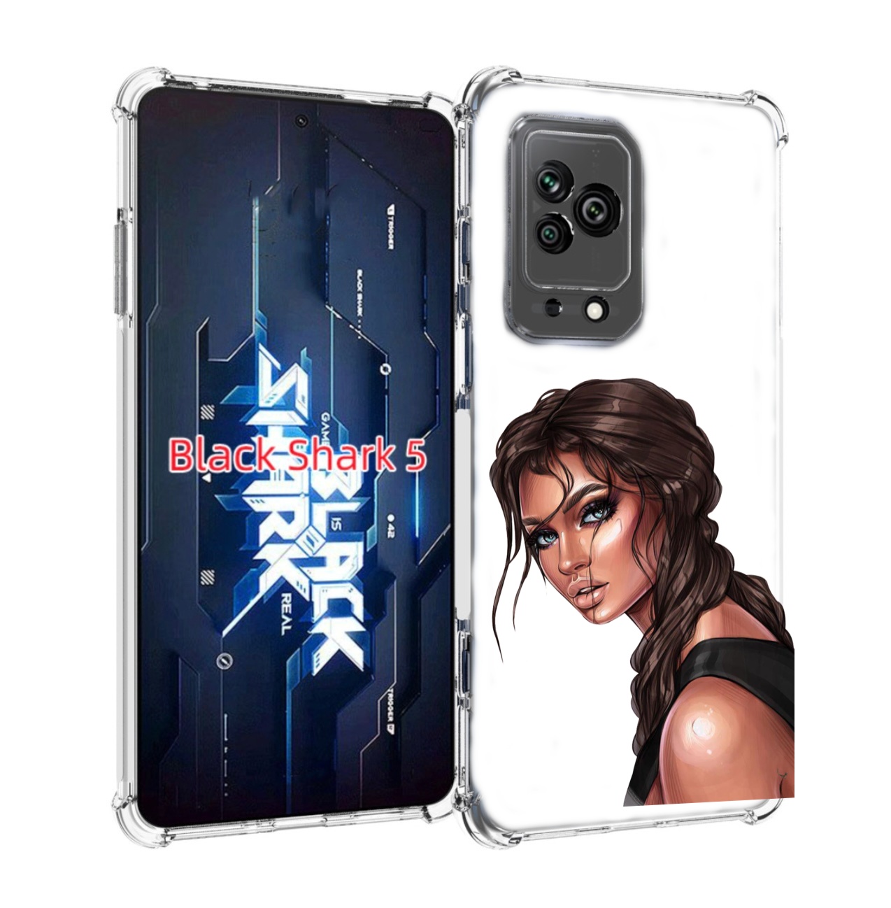 

Чехол MyPads красивая-девушка-в-черной-майке женский для Xiaomi Black Shark 5, Прозрачный, Tocco