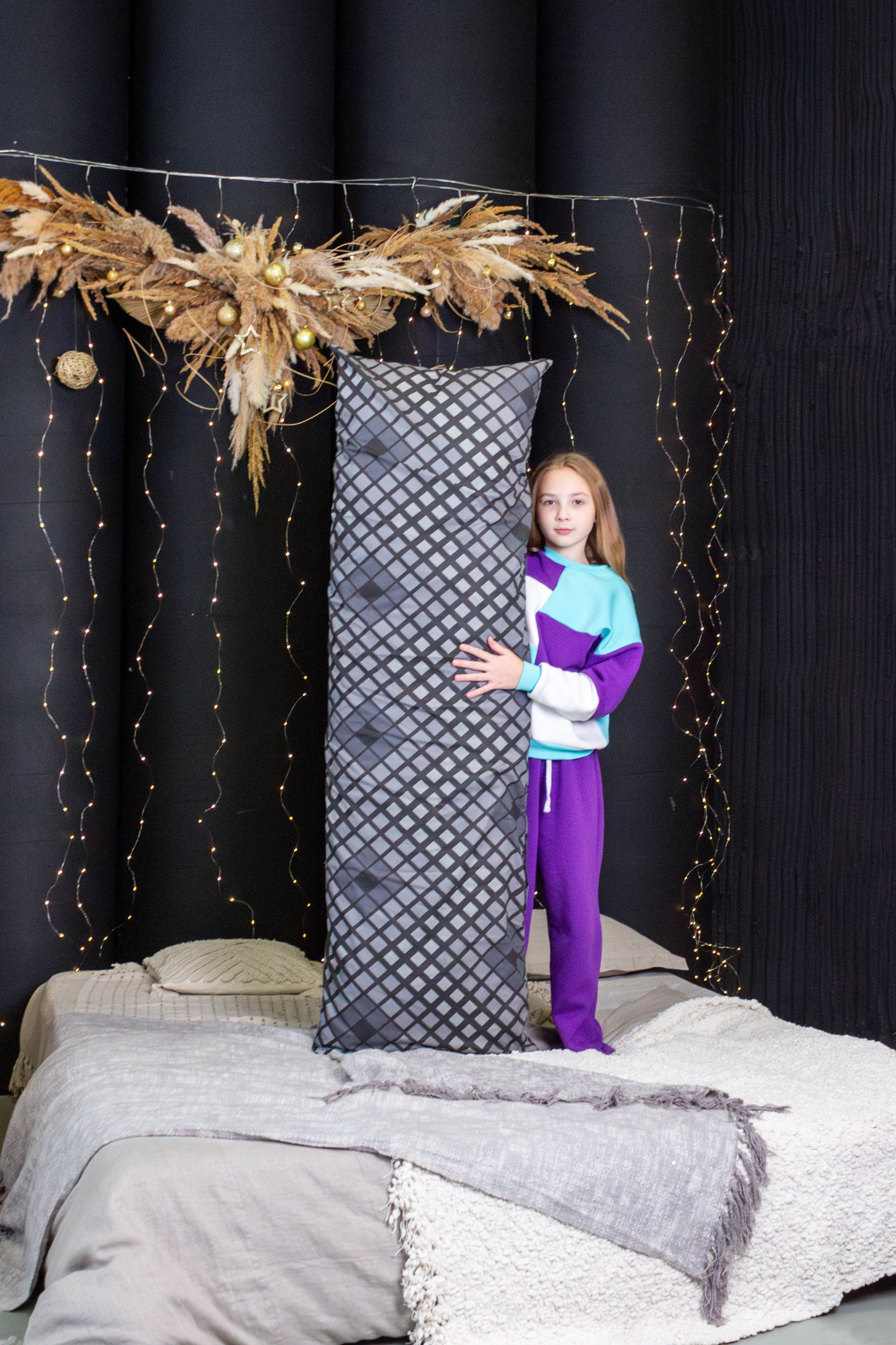 

Подушка обнимашка PLAYWOODS Дакимакура 150х45, Измерение серый, pillowlong