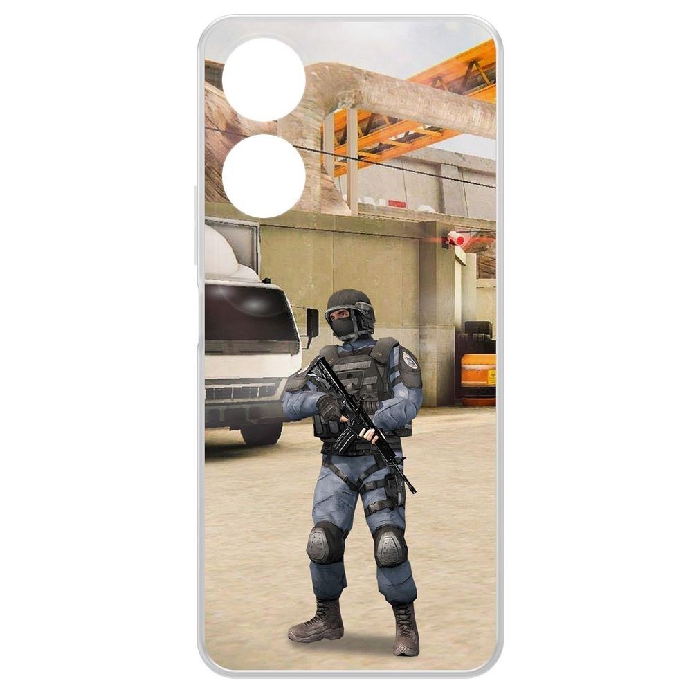 

Чехол-накладка Krutoff Clear Case Cтандофф 2 (Standoff 2) - GIGN для Honor X5 Plus, Прозрачный