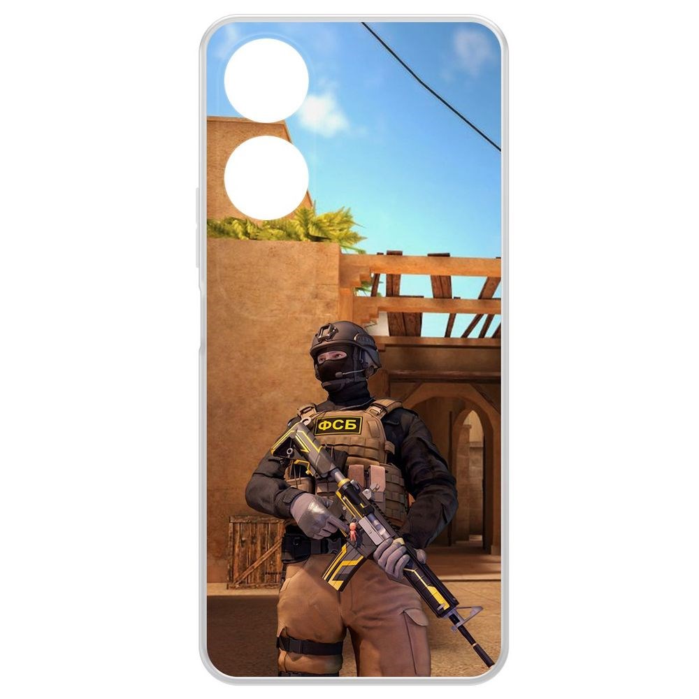 

Чехол-накладка Krutoff Clear Case Cтандофф 2 (Standoff 2) - ФСБ для Honor X5 Plus, Прозрачный