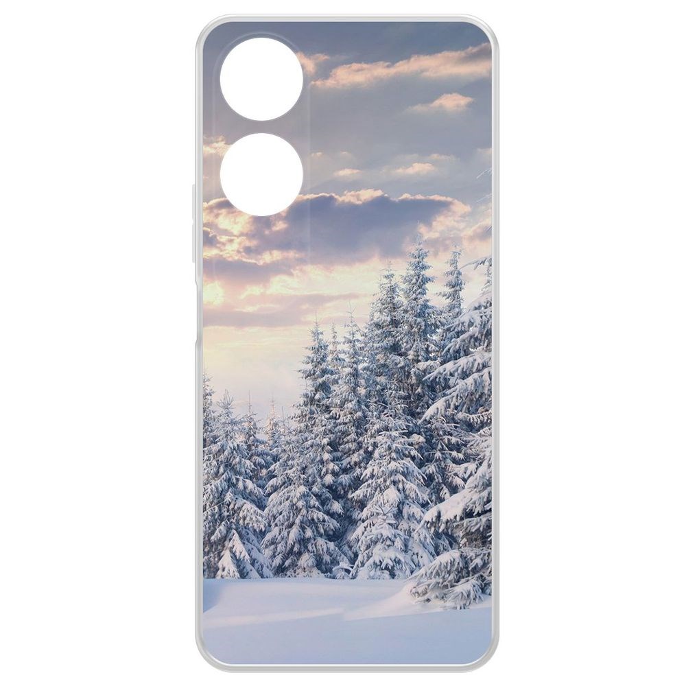

Чехол-накладка Krutoff Clear Case Снежный пейзаж для Honor X5 Plus, Прозрачный