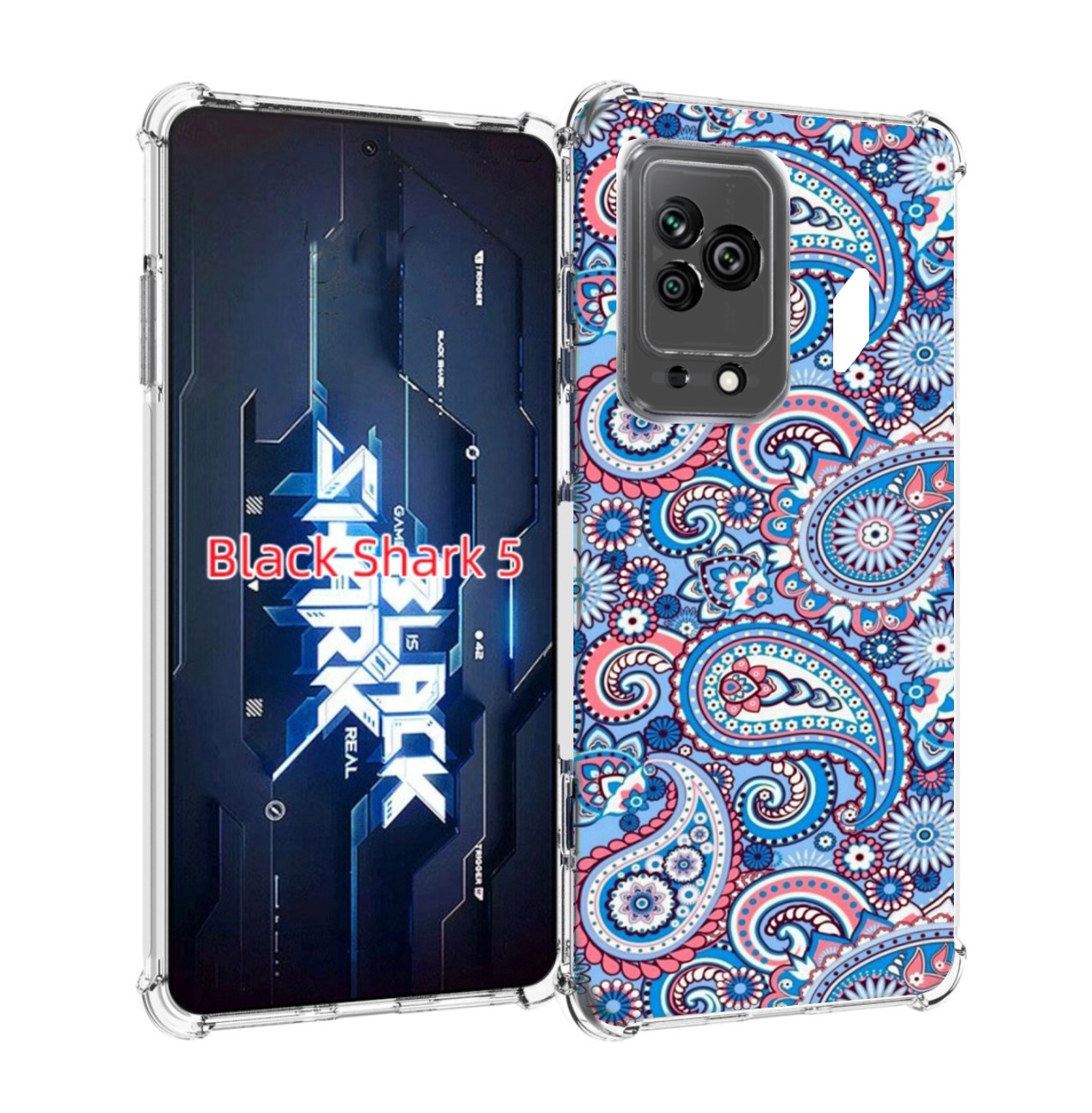 

Чехол MyPads красивый голубой арнамент для Xiaomi Black Shark 5, Прозрачный, Tocco