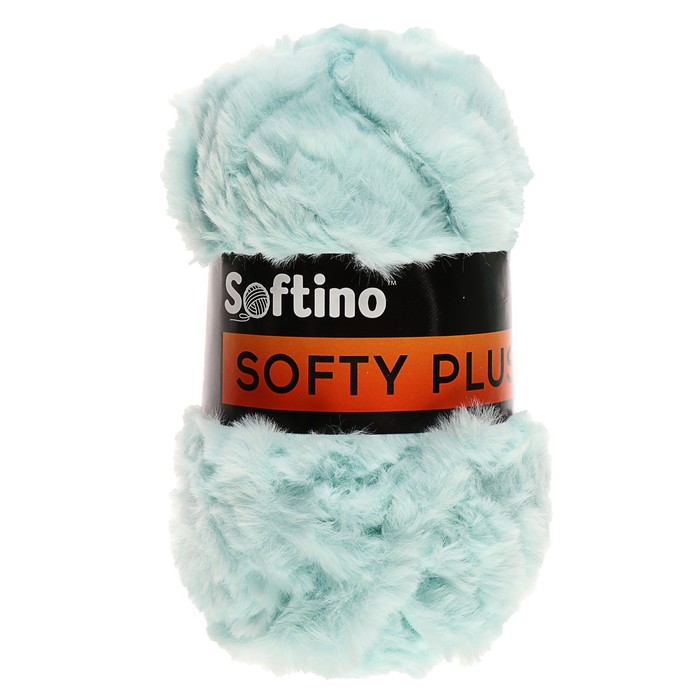 фото Softino 100% микрофибра, "softy plush", 100 гх65 м, светлый циан