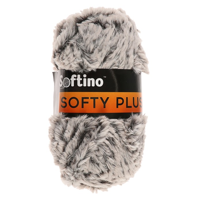 фото Softino 100% микрофибра, "softy plush", 100 гх65 м, чернобурка