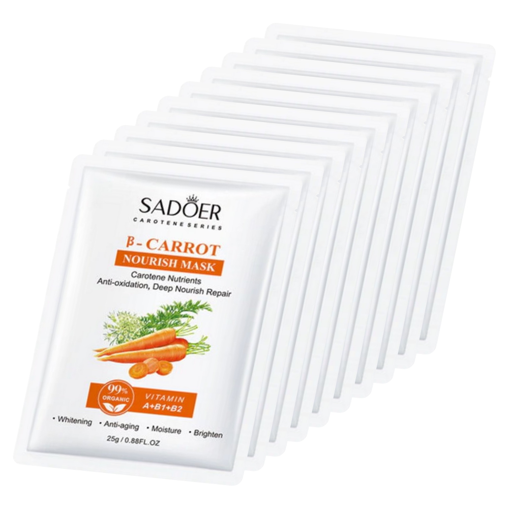 Тканевая маска для лица Sadoer Питательная с экстрактом моркови 25 гх10шт