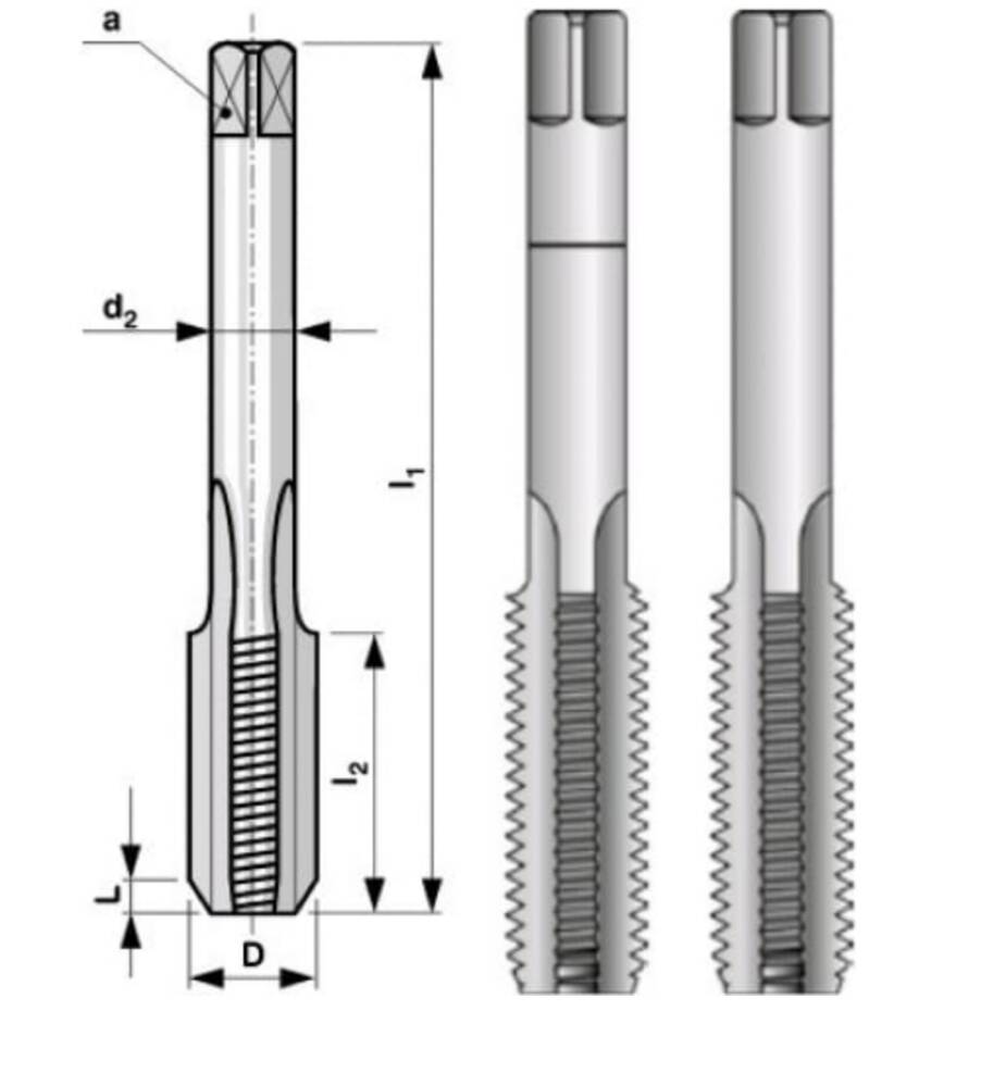 

Метчик, трубная резьба HSS G1, комплект из 2-х шт Bucovice Tools 142100