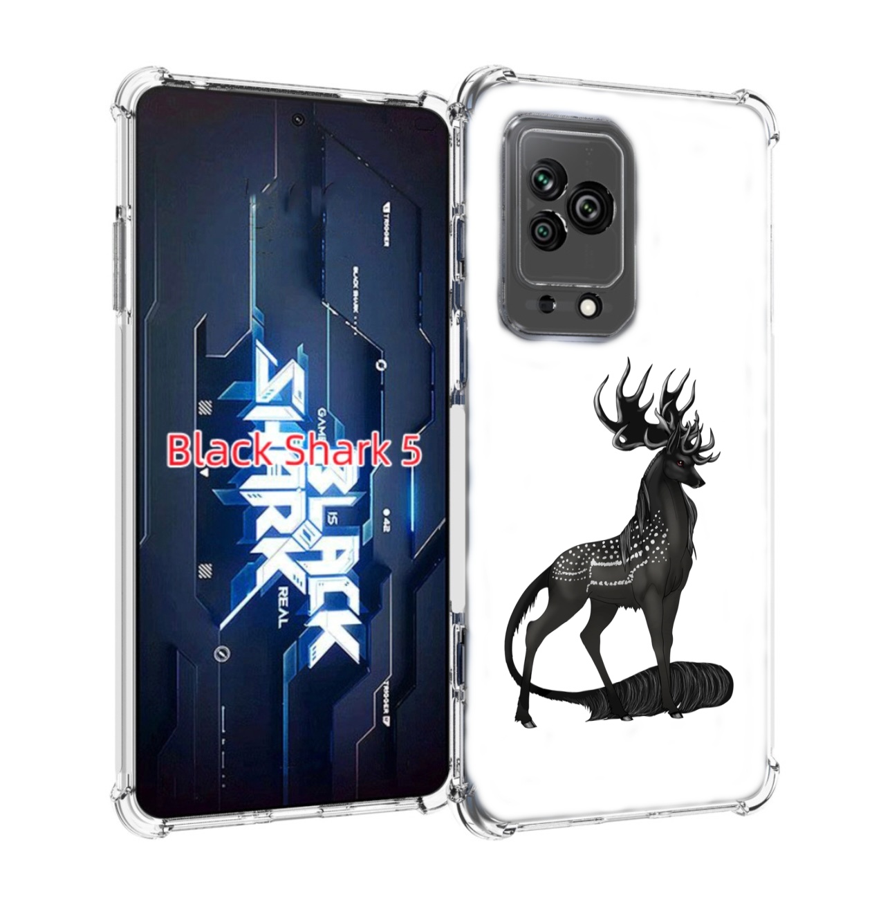 

Чехол MyPads красивый-черный-олень для Xiaomi Black Shark 5, Прозрачный, Tocco