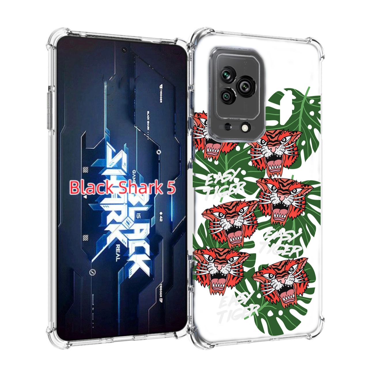 

Чехол MyPads красные-тигры для Xiaomi Black Shark 5, Прозрачный, Tocco