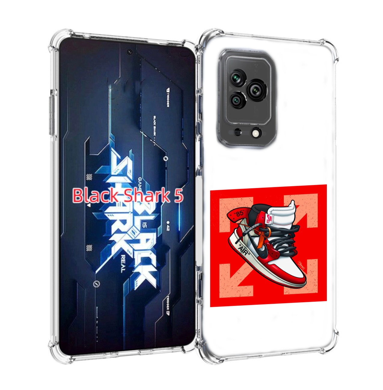 

Чехол MyPads кроссовок джордан офвайт для Xiaomi Black Shark 5, Прозрачный, Tocco