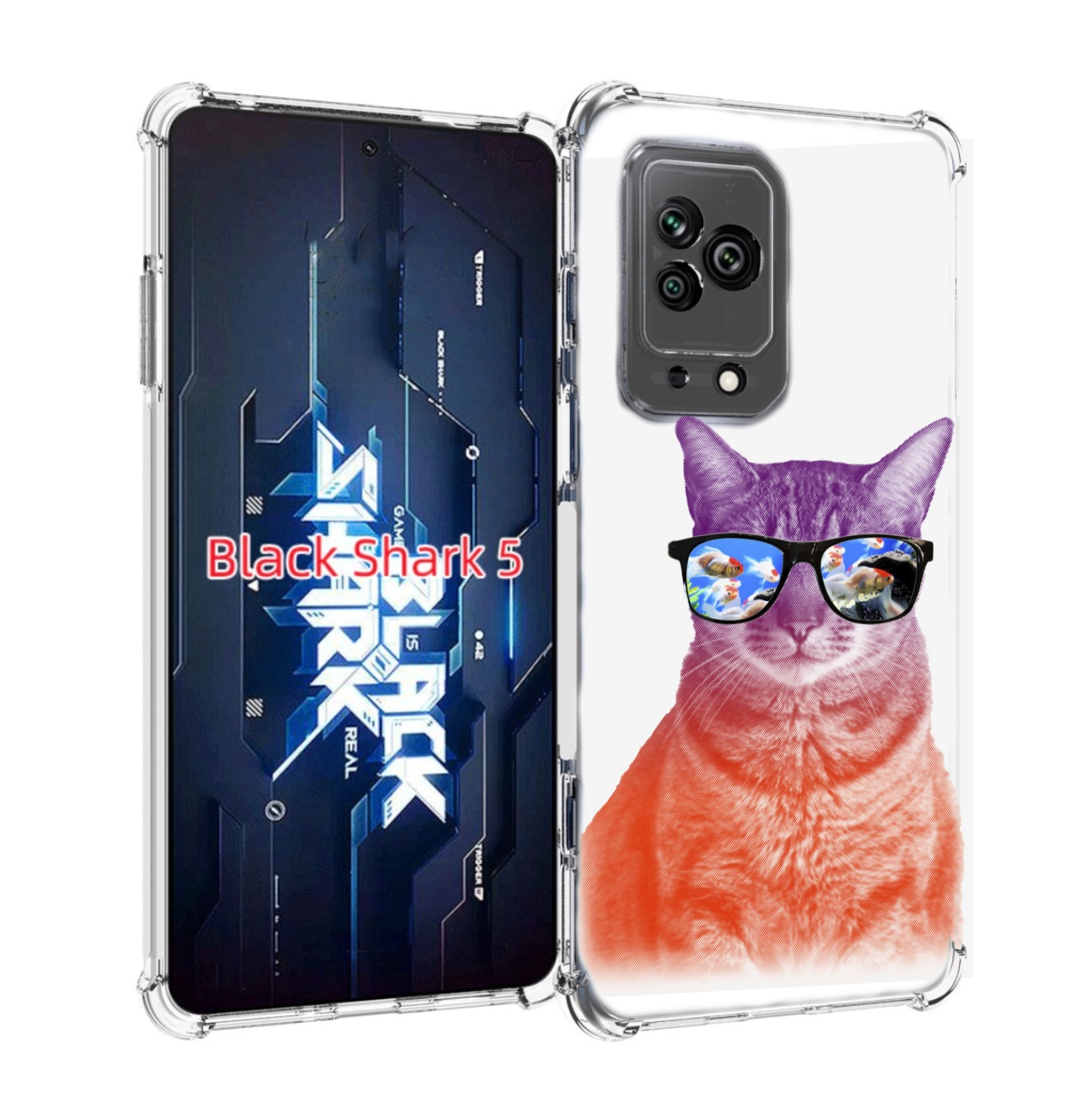 

Чехол MyPads крутой кот-2 для Xiaomi Black Shark 5, Прозрачный, Tocco