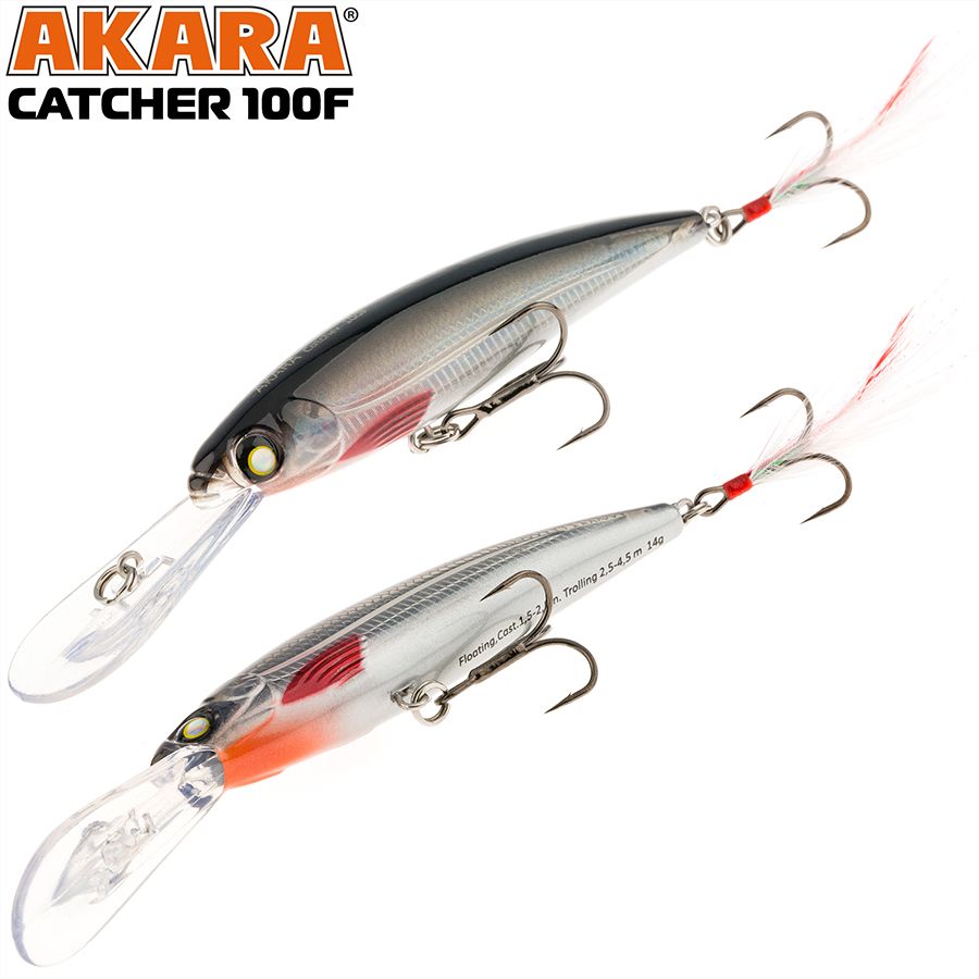 

Воблер Akara Catcher 100F 14гр 1/2 oz 3,9 in A48, Разноцветный, Catcher