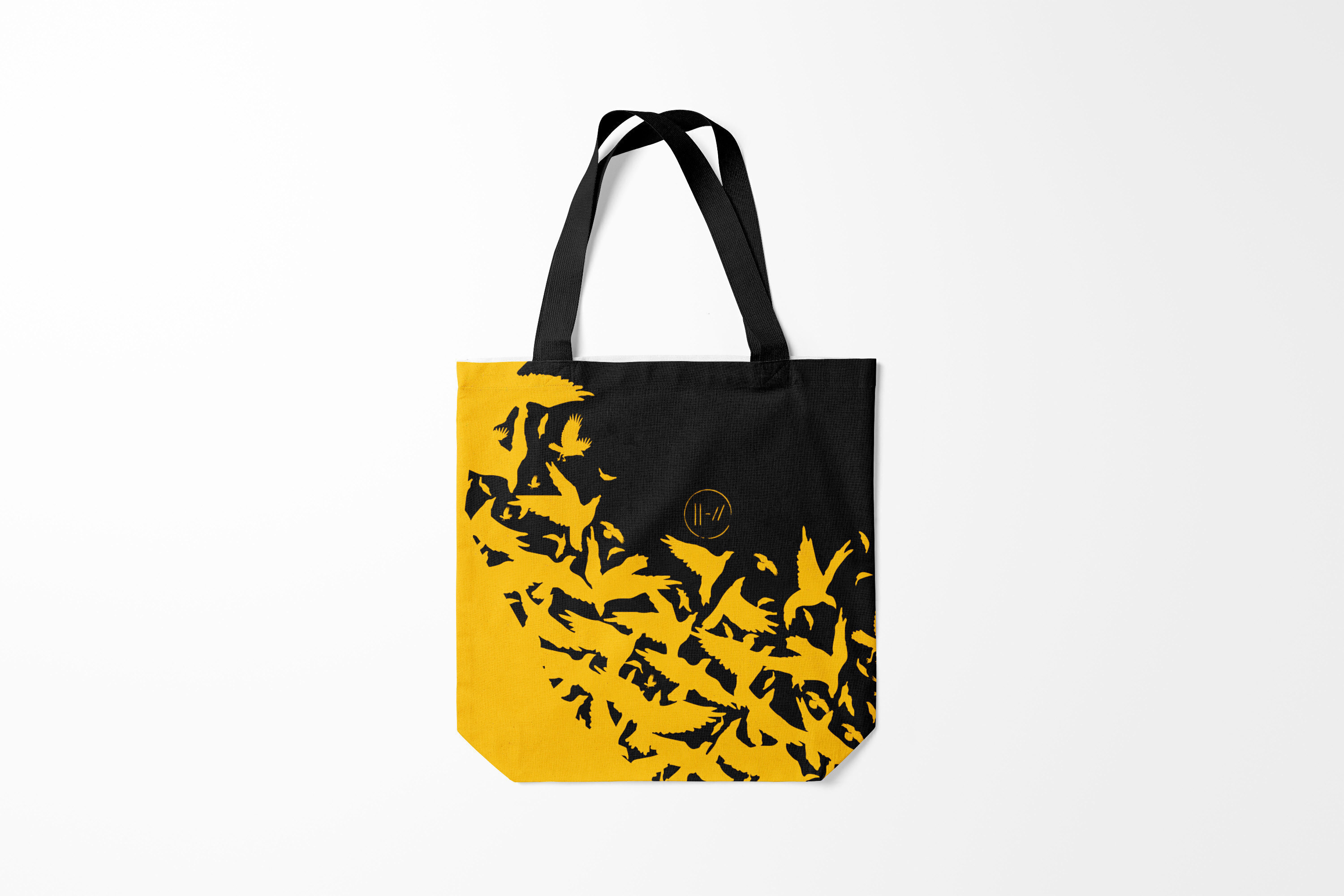 

Сумка шoппер унисекс Burnettie Twenty one pilots TOP, черный; желтый, Twenty one pilots TOP