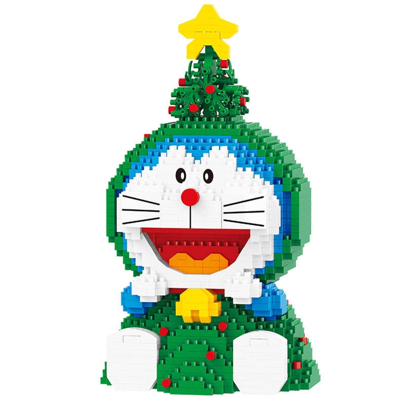 Конструктор 3D из миниблоков Balody Doraemon котик елочка 1074 элементов - BA16301 конструктор 3d из миниблоков balody doraemon котик дед мороз 1030 элементов ba16147