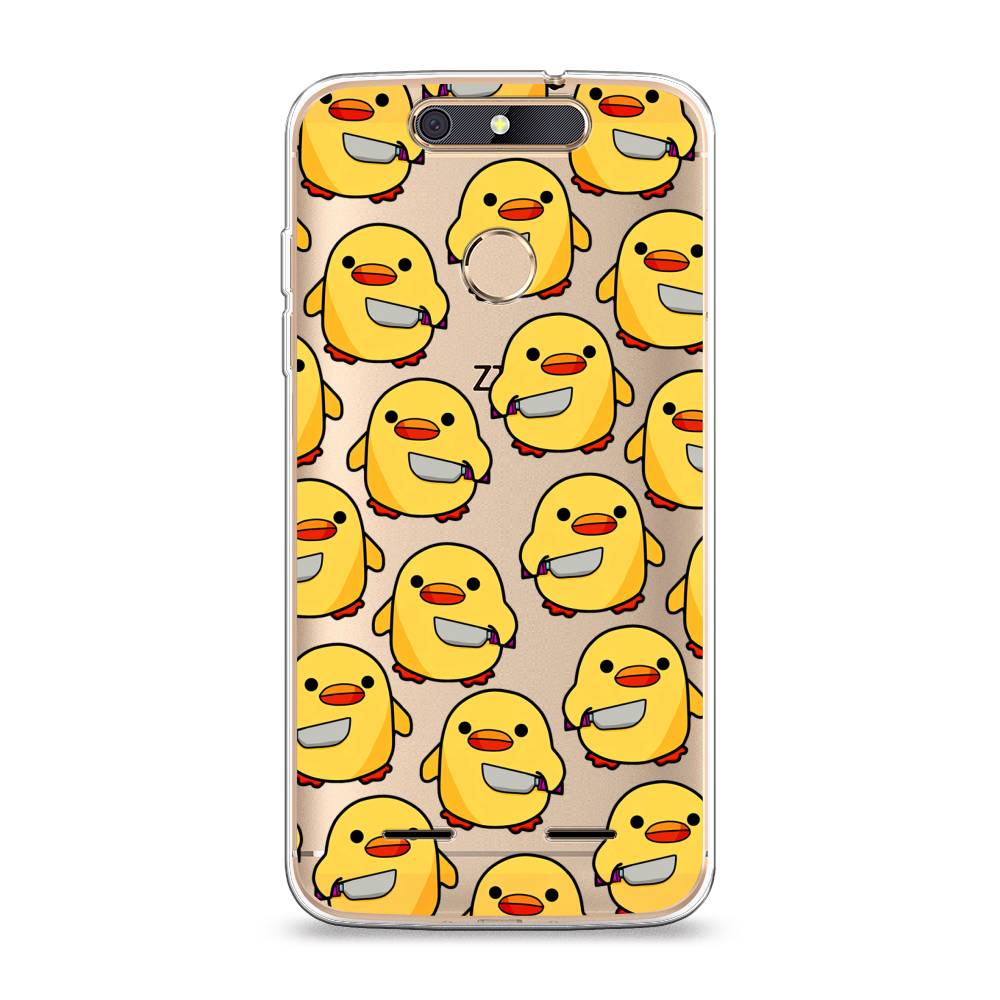 

Чехол на ZTE Blade V8 mini "Утка с ножом", Прозрачный;желтый;оранжевый, 131950-1
