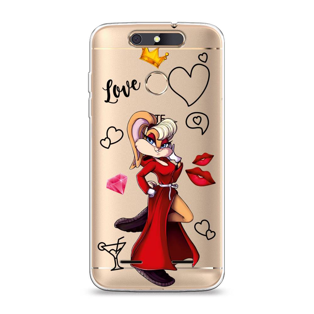 

Чехол на ZTE Blade V8 mini "Rich Lola Bunny", Красный;бежевый;оранжевый, 131950-6