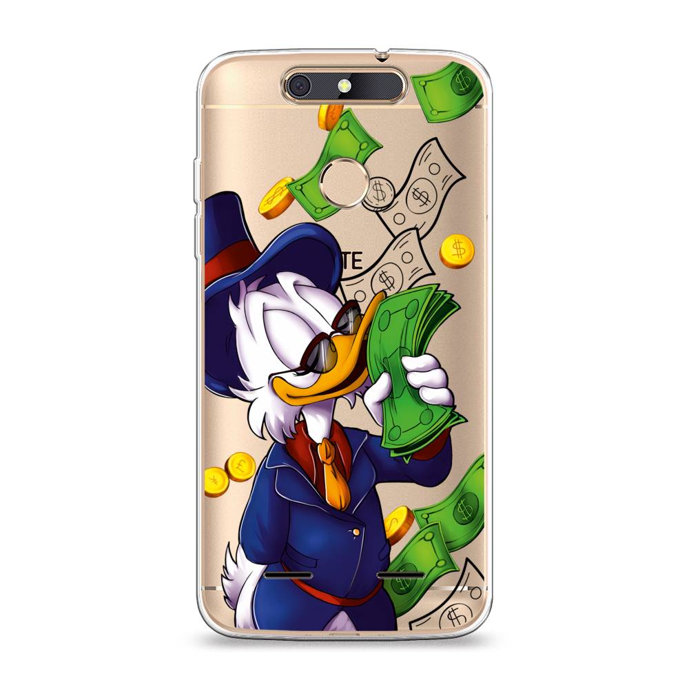 

Чехол на ZTE Blade V8 mini "Scrooge McDuck with Money", Синий;зеленый;белый, 131950-6