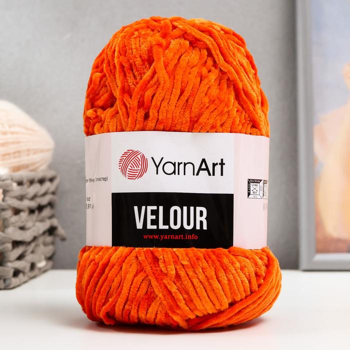 

Пряжа YarnArt Velour 100% микрополиэстер 170 м /100г (865 рыжий), Оранжевый