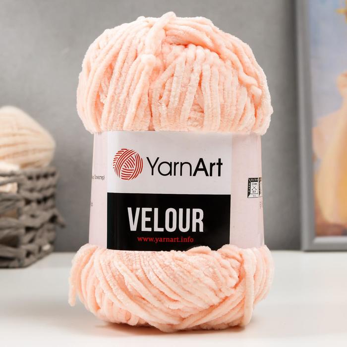 

Пряжа YarnArt Velour 100% микрополиэстер 170 м/100г, 869 светлый персик, Бежевый