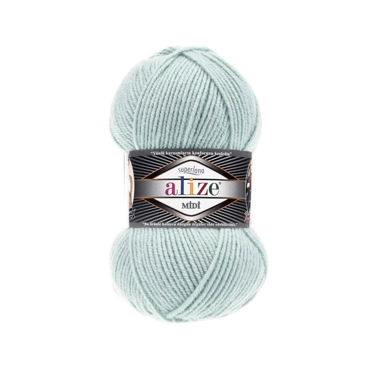 

Пряжа для вязания ALIZE Superlana Midi 100г 170м (522 мята), Голубой