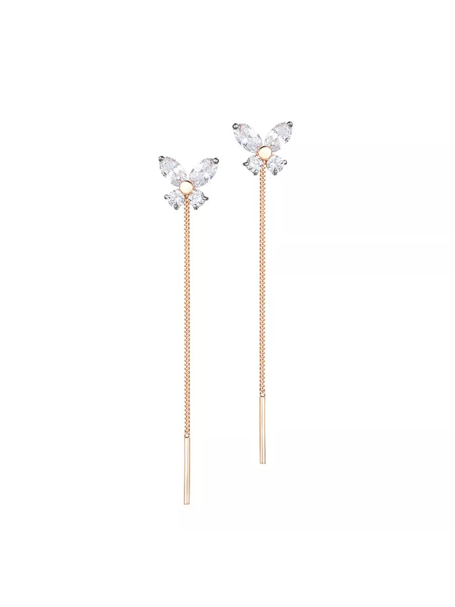 

Серьги продевки из золота Azade 28264, фианит, 28264