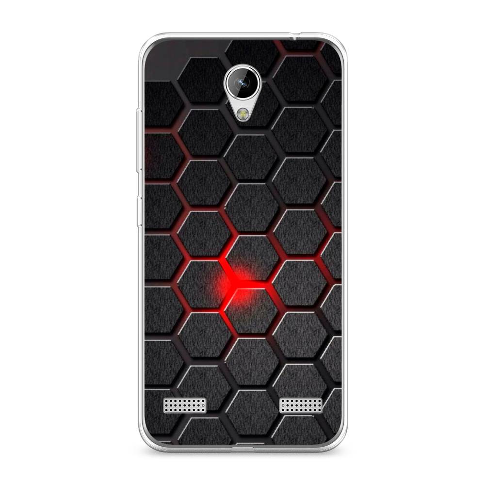 

Чехол на ZTE Blade A520 "Соты красные", Красный;черный;серый, 132050-3