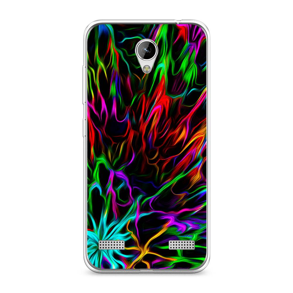 

Чехол на ZTE Blade A520 "Разноцветные разводы", Голубой;зеленый;оранжевый, 132050-3