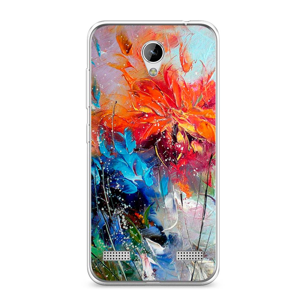 

Чехол на ZTE Blade A520 "Абстрактные цветы", Оранжевый;синий, 132050-4