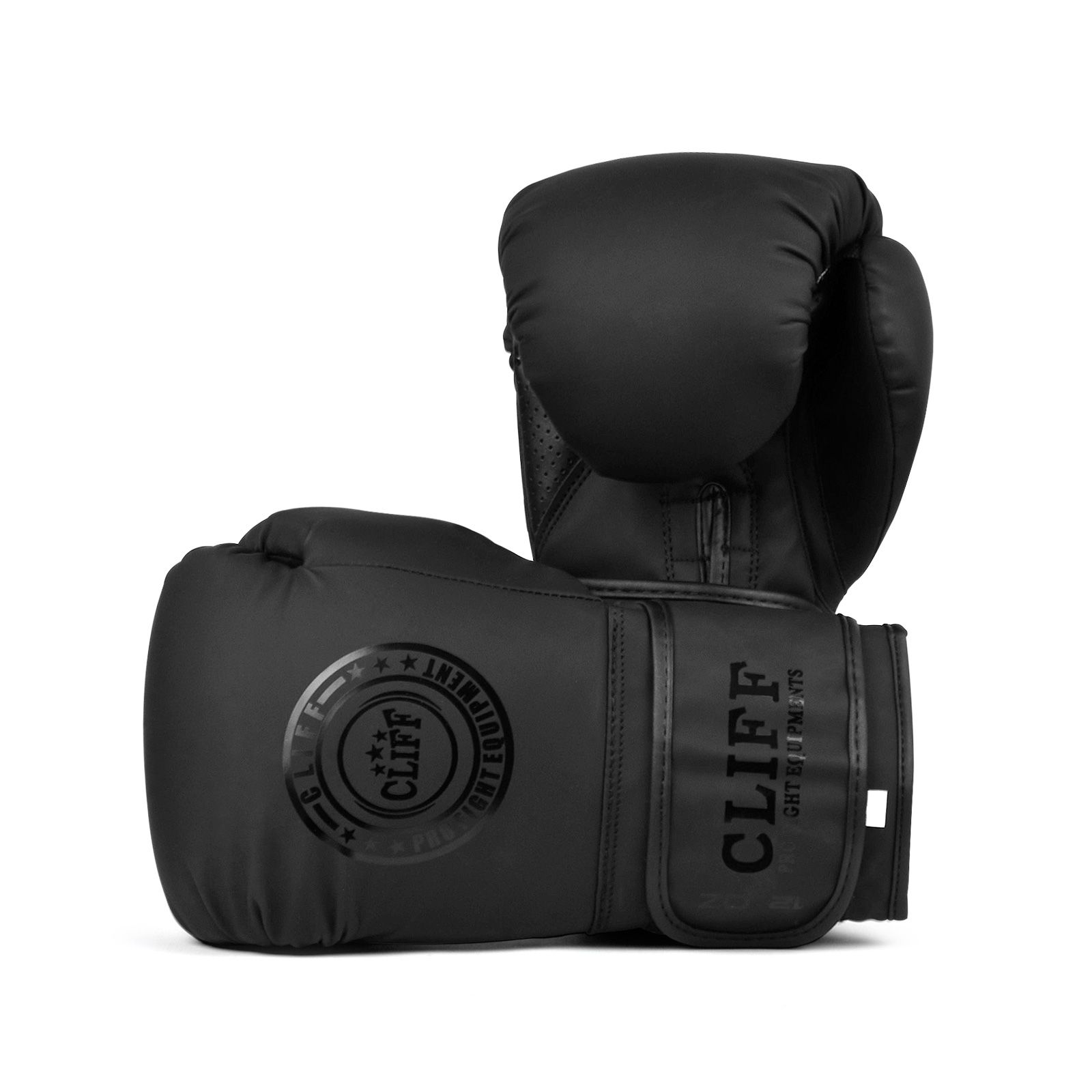 Перчатки боксёрские CLIFF BUFFALO, кожа, 14 унций, матовые, черные