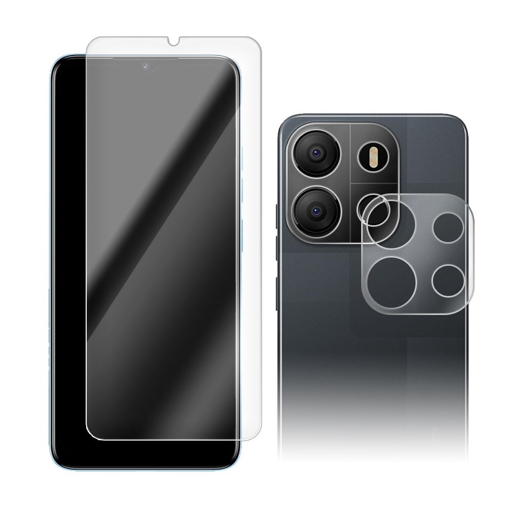 

Стекло защитное гибридное для TECNO POP 7 + защита камеры (2шт.)