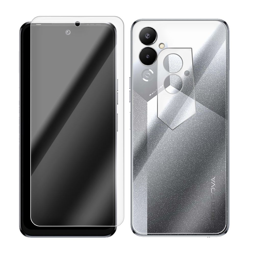 

Комплект из защитных гибридных стекол для TECNO Pova 4 перед/зад/камера