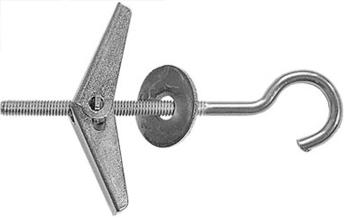 Анкер пружинный потолочный в полые основания с крюком М5 (уп. 60шт.) анкер складной пружинный с крюком м8 1 шт пак