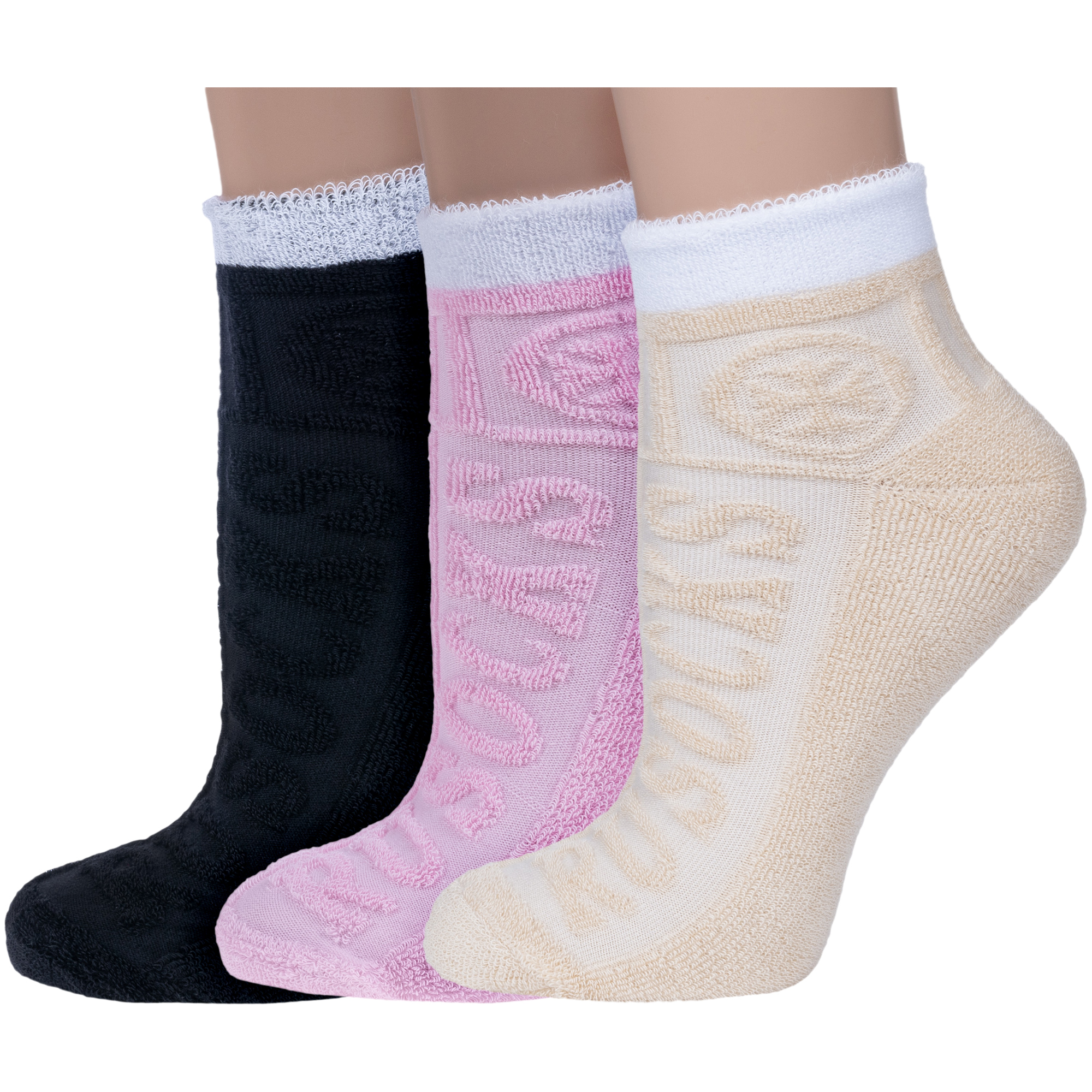 

Комплект носков женских Rusocks 3-Ж-1215 разноцветных 23-25, Черный;розовый;бежевый, 3-Ж-1215