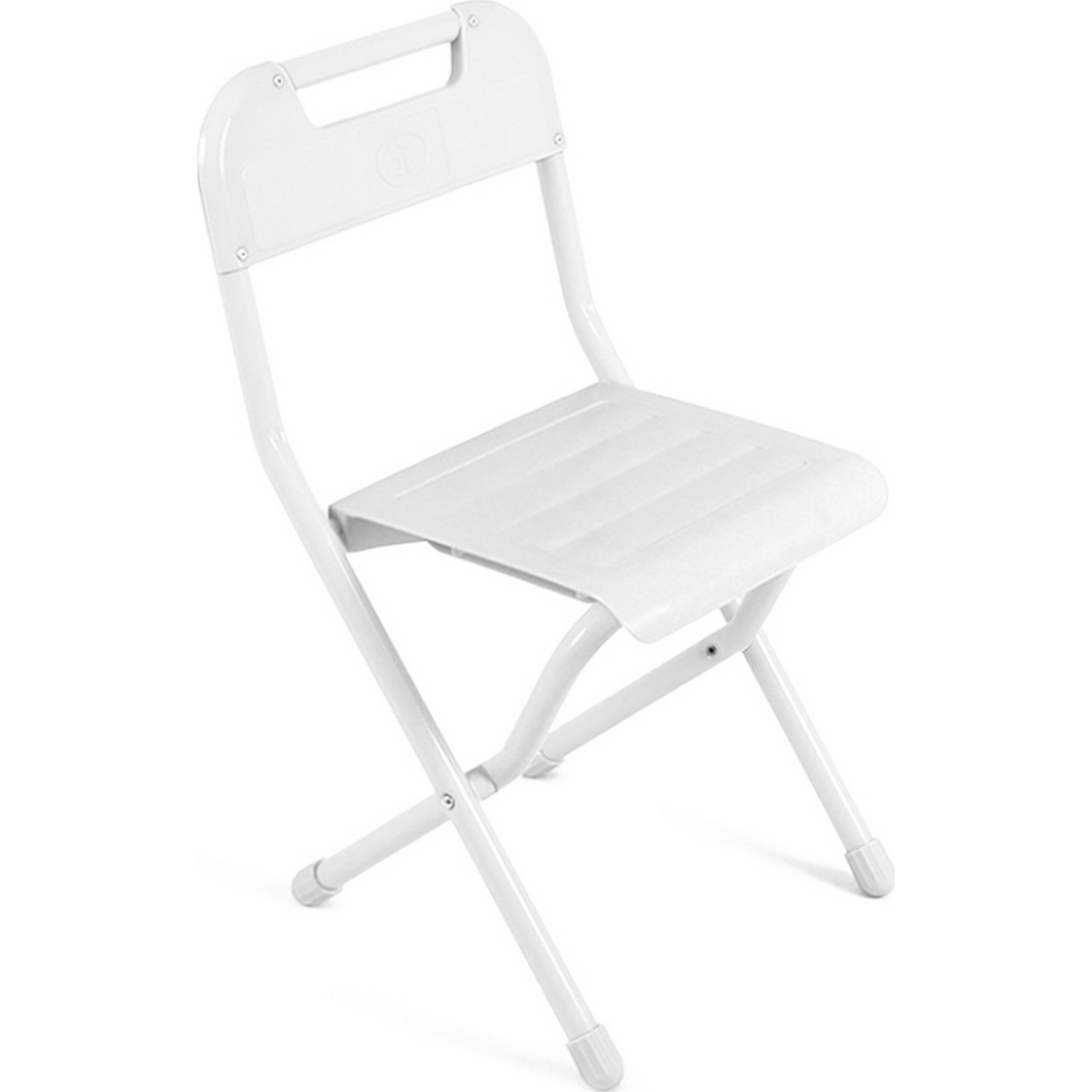 фото Детский складной стульчик со спинкой дэми ссд02 белый/белый