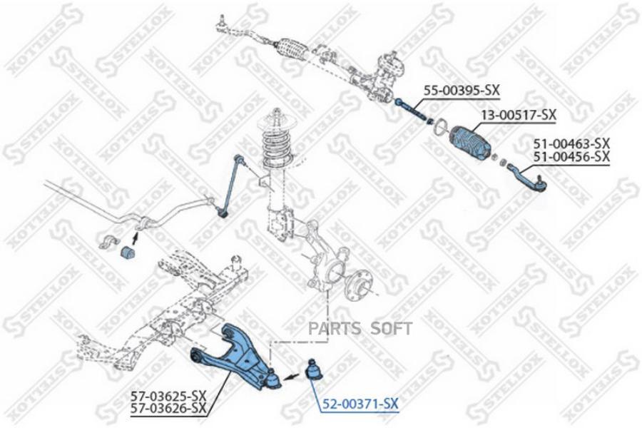 

STELLOX Опора шаровая STELLOX 5200371sx