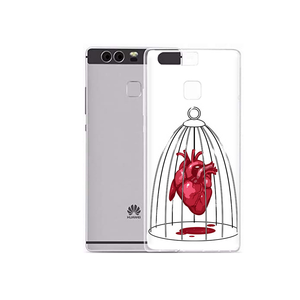 Чехол MyPads Tocco для Huawei P9 Plus сердце в клетке (PT31455.54.597)