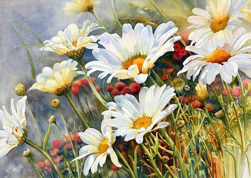 

Алмазная вышивка Гранни Ромашки, 27x38 см, Ромашки