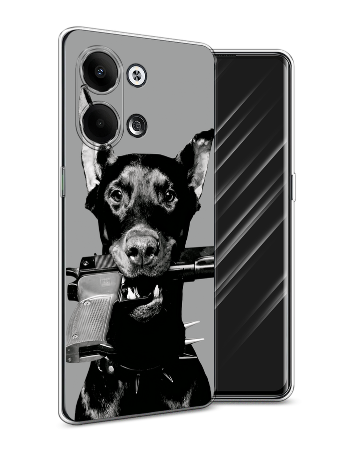 

Чехол Awog на Oppo Reno 9 "Доберман", Серый, 2512750-1