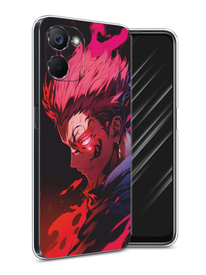 

Чехол Awog на Realme V20 "Взгляд Сукуны", Розовый;красный;черный, 2512950-1