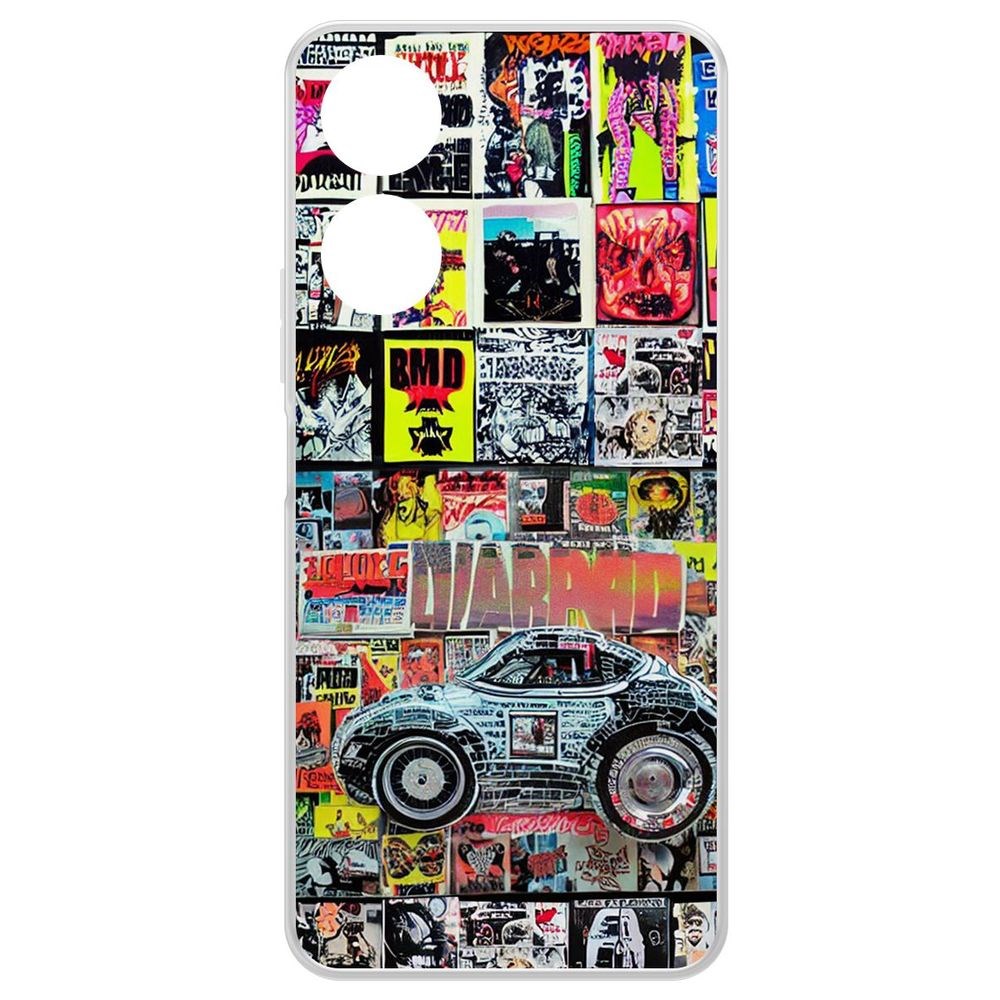 

Чехол-накладка Krutoff Clear Case Автопамфлет для Honor X5 Plus, Прозрачный