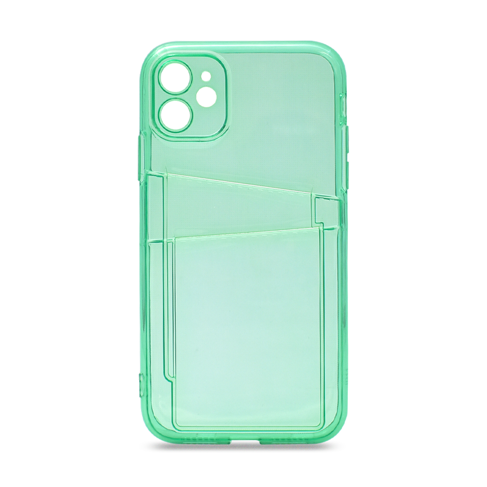 

Чехол с картхолдером на Apple iPhone 11 зеленый, KSHL-121