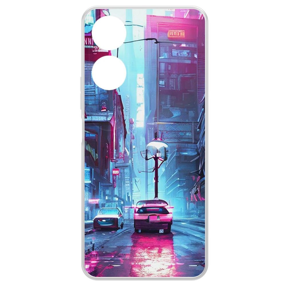 

Чехол-накладка Krutoff Clear Case Киберпанк Улица для Honor X5 Plus, Прозрачный