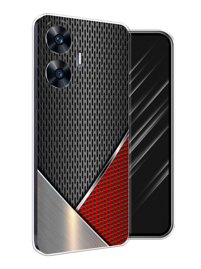 

Чехол Awog на Realme C55 "Стальной металл", Черный;красный;серебристый, 2513850-1