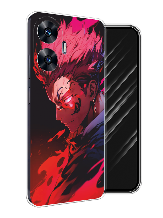 

Чехол Awog на Realme C55 "Взгляд Сукуны", Розовый;красный;черный, 2513850-1