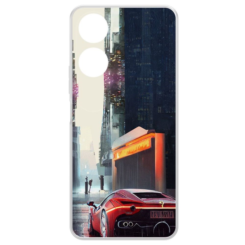 Чехол-накладка Krutoff Clear Case Сити для Honor X5 Plus