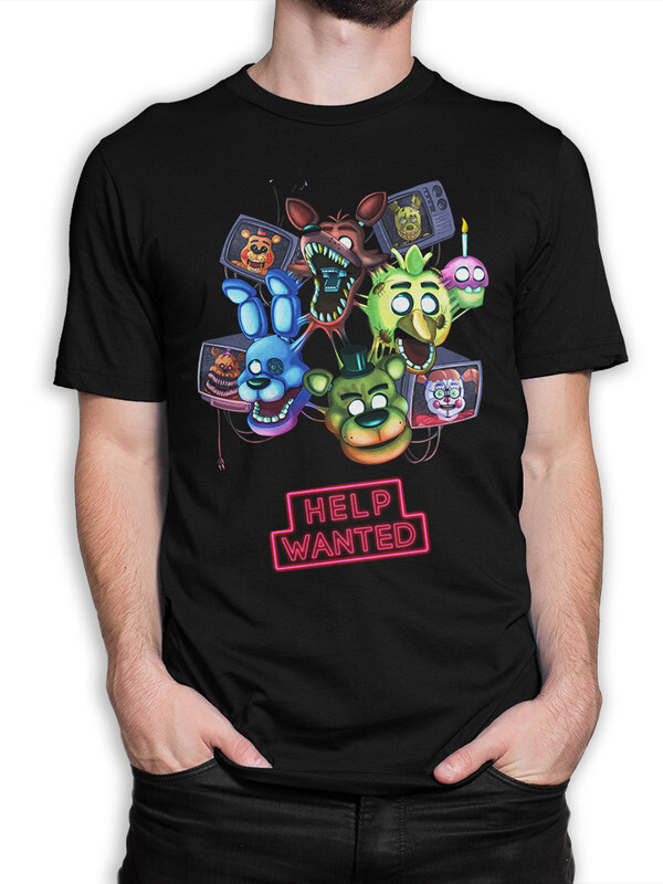 фото Футболка мужская design heroes five nights at freddy's черная 2xl