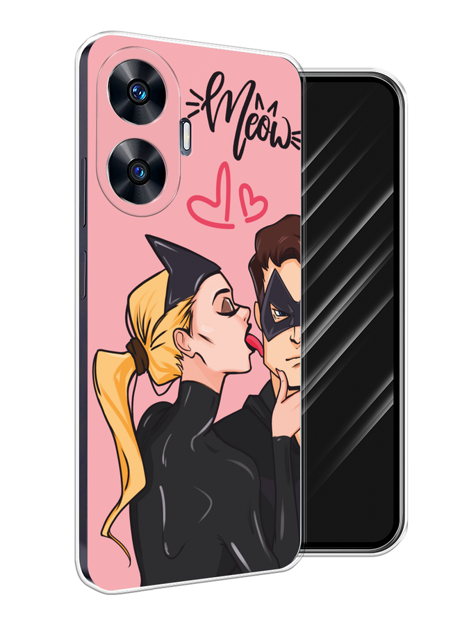 

Чехол Awog на Realme C55 "Kiss of Cat Woman", Розовый;черный;бежевый, 2513850-1