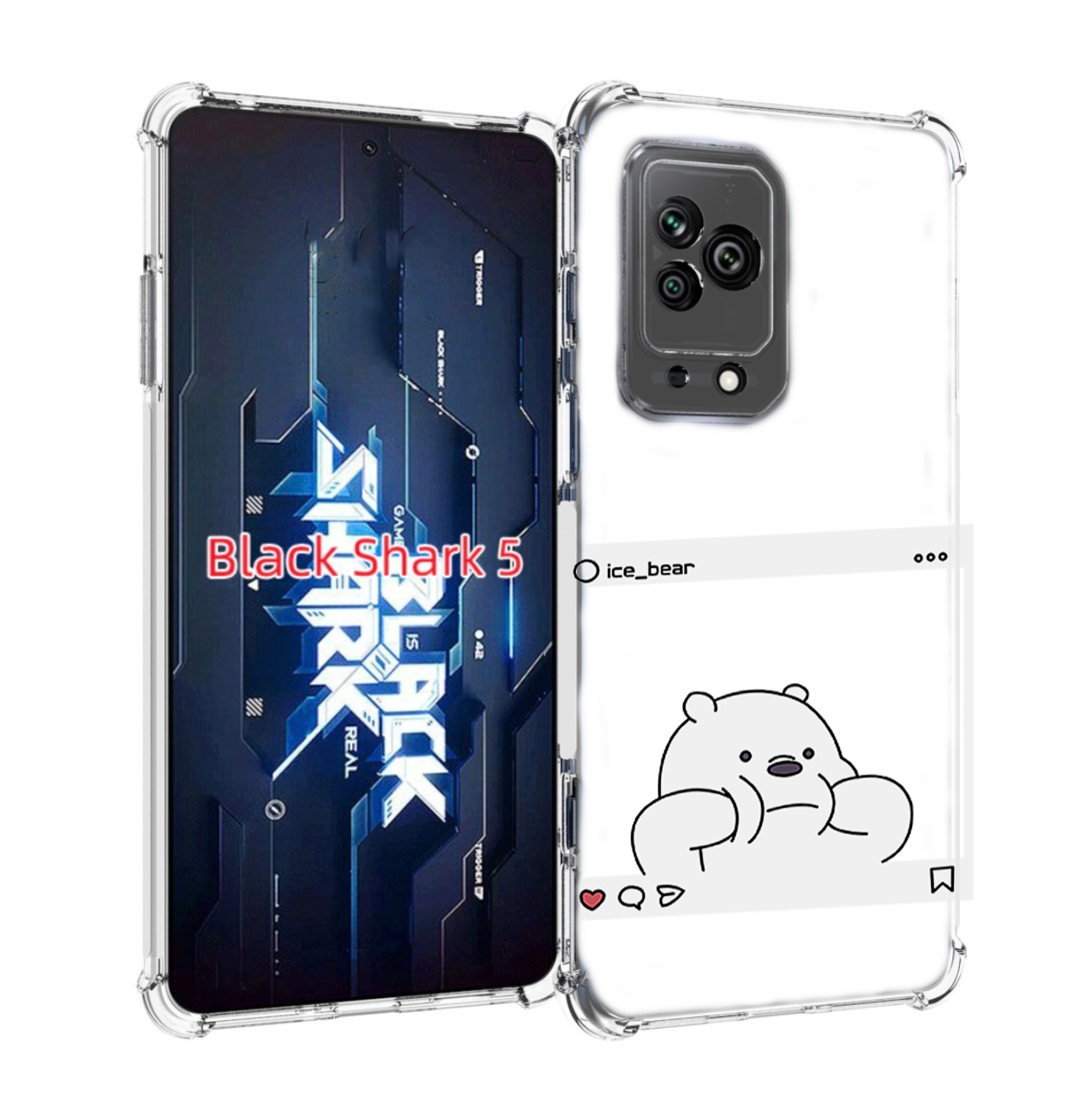 Чехол MyPads ледяной-медведь для Xiaomi Black Shark 5 Tocco