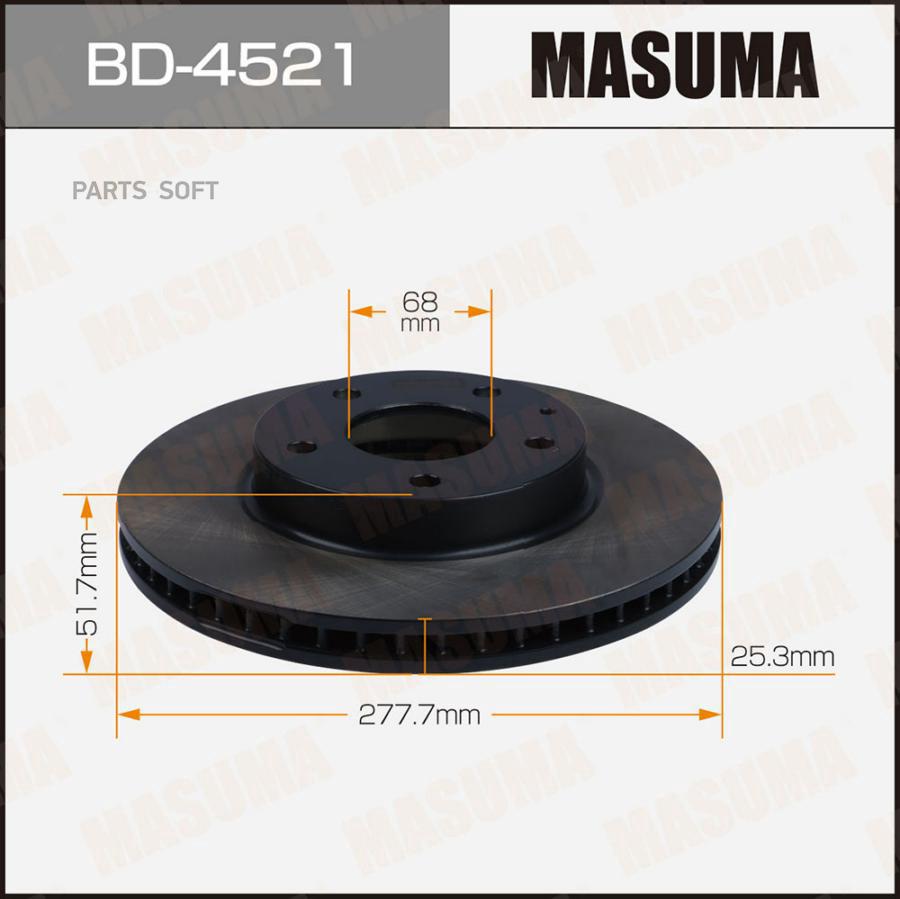

Тормозной диск MASUMA передний для Mazda 3 BD4521